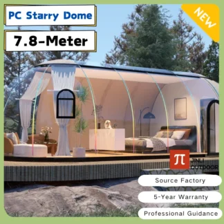Tienda de campaña con cúpula de PC estrellada transparente de 7,8 metros, iglú geodésico, casa redonda transparente, cabaña de Catering, hotel, resort, eventos de celebración de lujo
