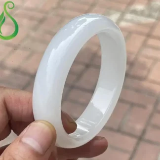 Pulsera de piedra de Jade blanco de nefrita Natural para mujer, accesorios de joyería fina, brazaletes de Jade hetiano genuino, regalo para novia y mamá