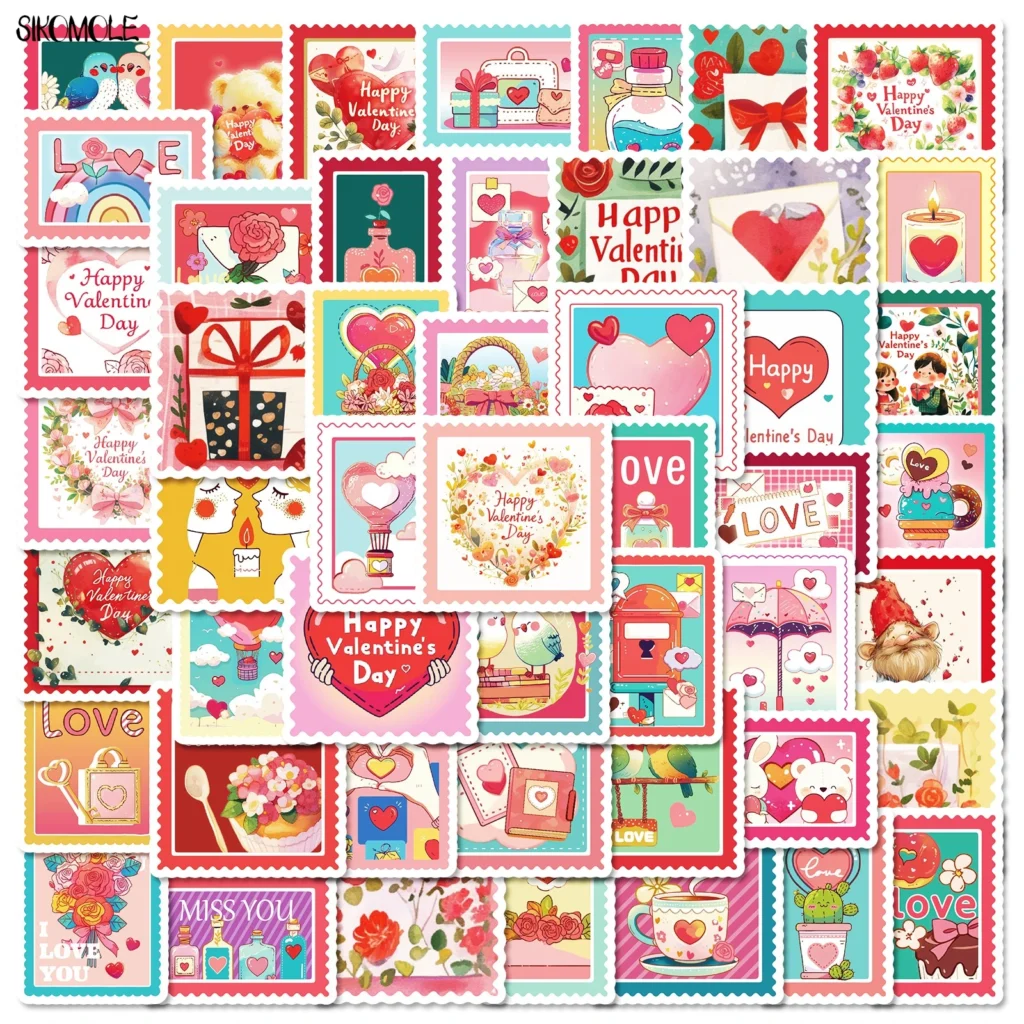 Pegatinas de decoración de sellos para niños, suministros de papelería, pegatina de Graffiti, estético, cuenta Retro, DIY, 10/30/50 piezas