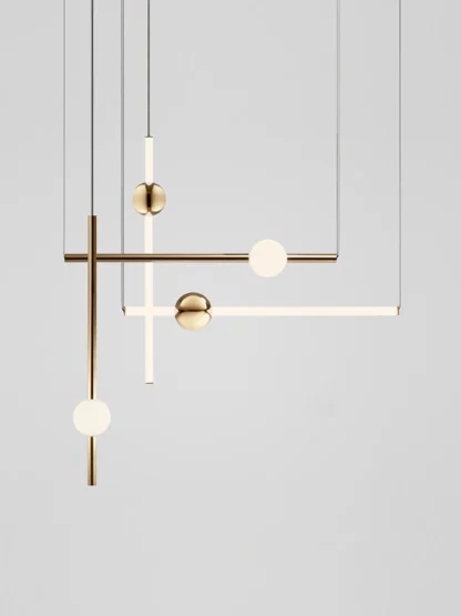 Escalera creativa para sala de estar, candelabro de tira de lujo, modelo de comedor, dormitorio principal, mesita de noche, LED
