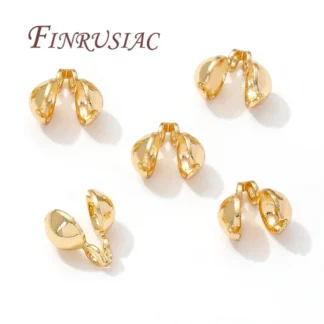 Cuentas de engarce para joyería, cubierta de cuentas chapadas en oro de 18 quilates, accesorios para pulseras, suministros de joyería DIY