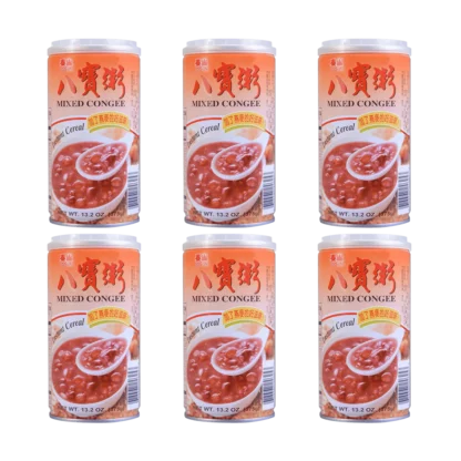 TAISUN-gachas de Ba Bao, Congee mixta multigrano, 6 latas * 13,22 oz * 4 paquetes, 4 paquetes, 24 latas