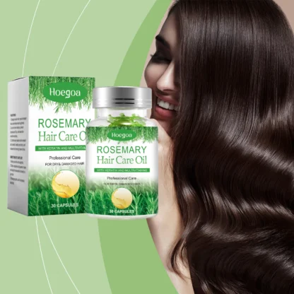 Aceite esencial para el crecimiento del cabello, aceite de cápsula de suero para el cabello de romero, reparación de calvicie, tratamiento del cuero cabelludo dañado para mujeres y hombres