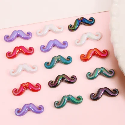 10 unids/lote 24x9mm cuentas acrílicas coloridas para Barba cuentas sueltas para pulsera collar fabricación de joyería artesanía accesorios DIY