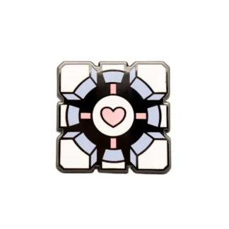 Portal clásico, cubo de compañero ponderado, Pin esmaltado, juego, el mismo broche Kawaii encantador, insignia coleccionable, joyería