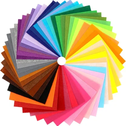 40 Uds. De cuadrados de tela de fieltro, manualidades DIY, manualidades de fieltro, colores surtidos, tejidos peludos textiles para coser