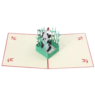 Escultura de Panda de papel artesanal emergente, temporada de graduación creativa, felicitación 3D, recuerdo, 1 ud.