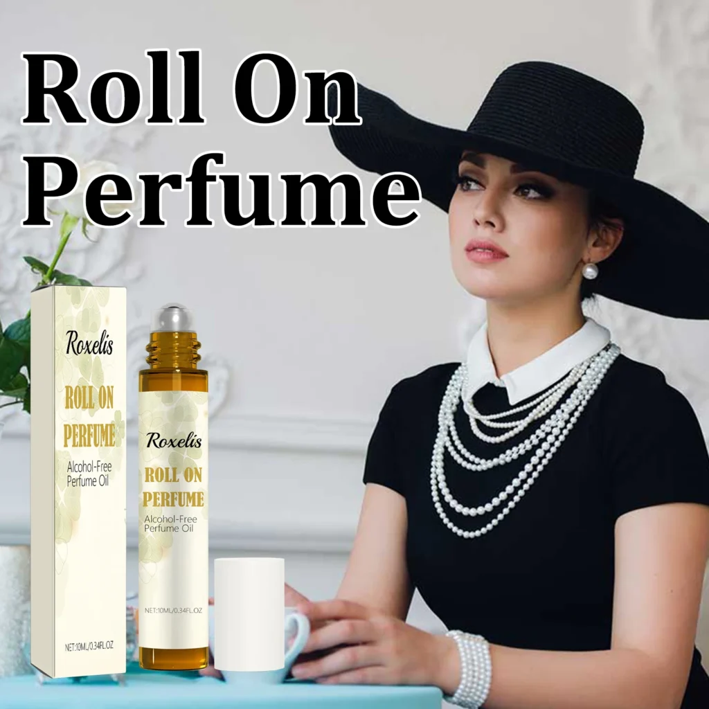 ROXELIS Roll On Perfume Perfume de bola para mujer Ropa de viaje Fragancia concentrada y duradera Fragancia corporal Perfume ligero