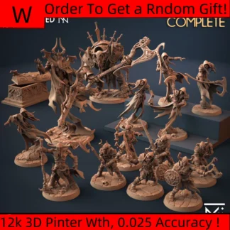 Modelos microscópicos de impresión 3D, modelo de grupo de correr Dnd, esqueleto caminante, juguetes para no muertos