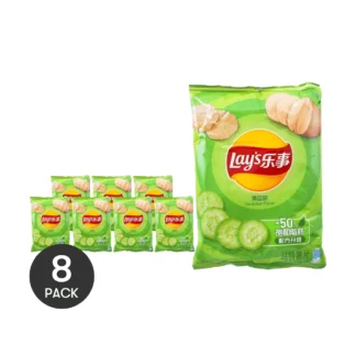 Patatas fritas de pepino, 8 paquetes, 2,46 oz x 8 paquetes