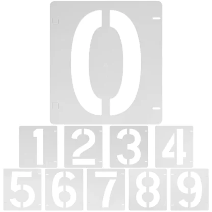 Plantilla de números de candelabro de 10 hojas, plantilla Digital decorativa, plantillas de dibujo blancas para niños