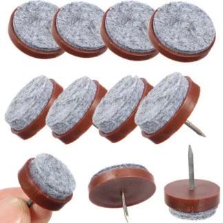 Almohadilla redonda de fieltro para uñas, Protector de patas para muebles, mesa, silla, deslizamiento, suelo de tilo, 10 piezas, 20/24/28mm