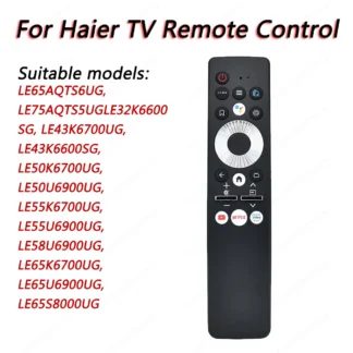 Mando a distancia de TV HTR-U29A, Control remoto de televisión infrarroja alimentado por batería para Haier LE43K6600SG LE50K6700UG LE65S8000UG