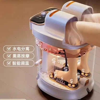 Cubo para baño de pies calentado, temperatura constante, hasta la rodilla, cubo profundo, masajeador eléctrico para baño de pies, lavabo para baño de pies completamente automático