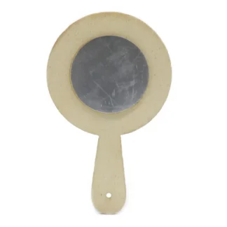 10 Uds espejo de maquillaje de mano espejo cosmético hecho a mano sin pintar sin terminar