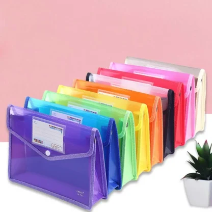 Portafolio de Pvc A4/A5 a prueba de agua, bolsa de papelería, bolsa de almacenamiento de papel de oficina, organizadores de documentos, carpeta de archivos, bolsa de archivos de órgano