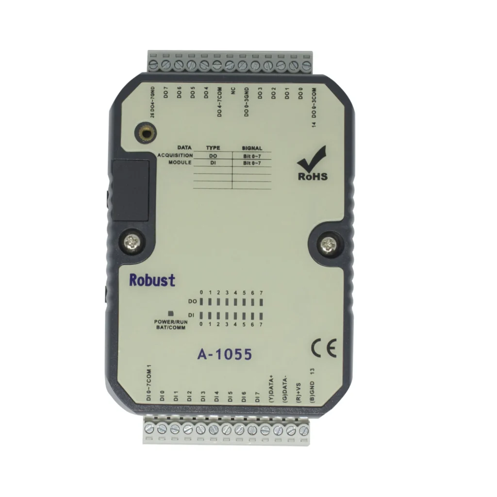 Módulo de E/S digital 8DI 8DO con puerto RS485 Modbus RTU (A-1055)
