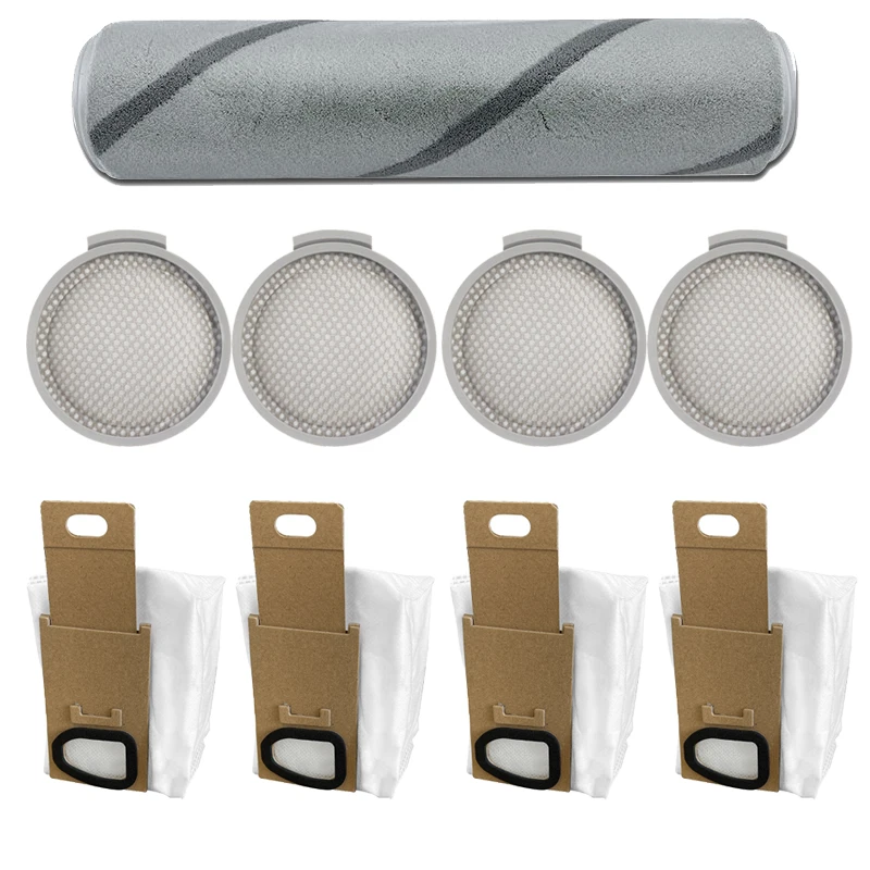 Filtros HEPA de cepillo de rodillo para Xiaomi Mijia H6 SCWXCQ01RR, bolsas de polvo para aspiradora inalámbrica de mano, piezas reemplazables