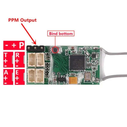 Receptor DSM2, DSMX, RX, salida PPM, 2,4G para JR Spektrum, DX6i, DX18, DX8, DX9, dev10, Receptor JST410, CM410X, Receptor de 4 canales