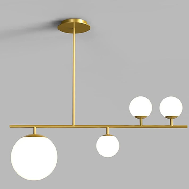 Candelabro de burbujas de cristal moderno, candelabro LED sencillo de diseño nórdico negro/dorado, lámparas de decoración de cocina, iluminación interior del hogar