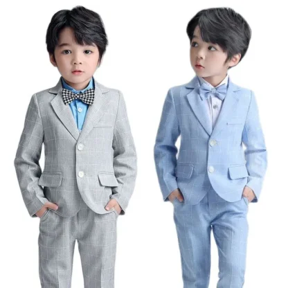 2021 niños vestido de graduación niños chaqueta + Pantalones + pajarita 3 uds ropa de caballero niños día de actuación del coro vestido de traje