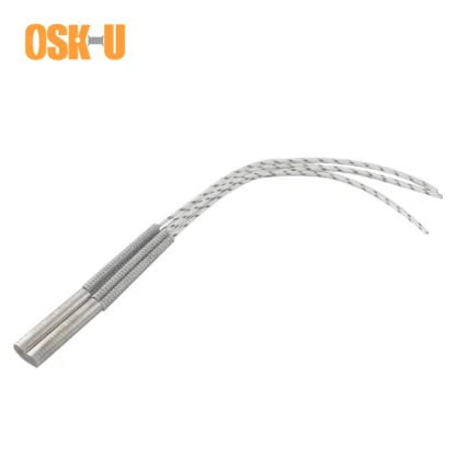 Resistencia de calefacción eléctrica de 12mm de diámetro, elemento calentador de cartucho, elemento de tubo de calefacción eléctrica de un solo extremo de 220V