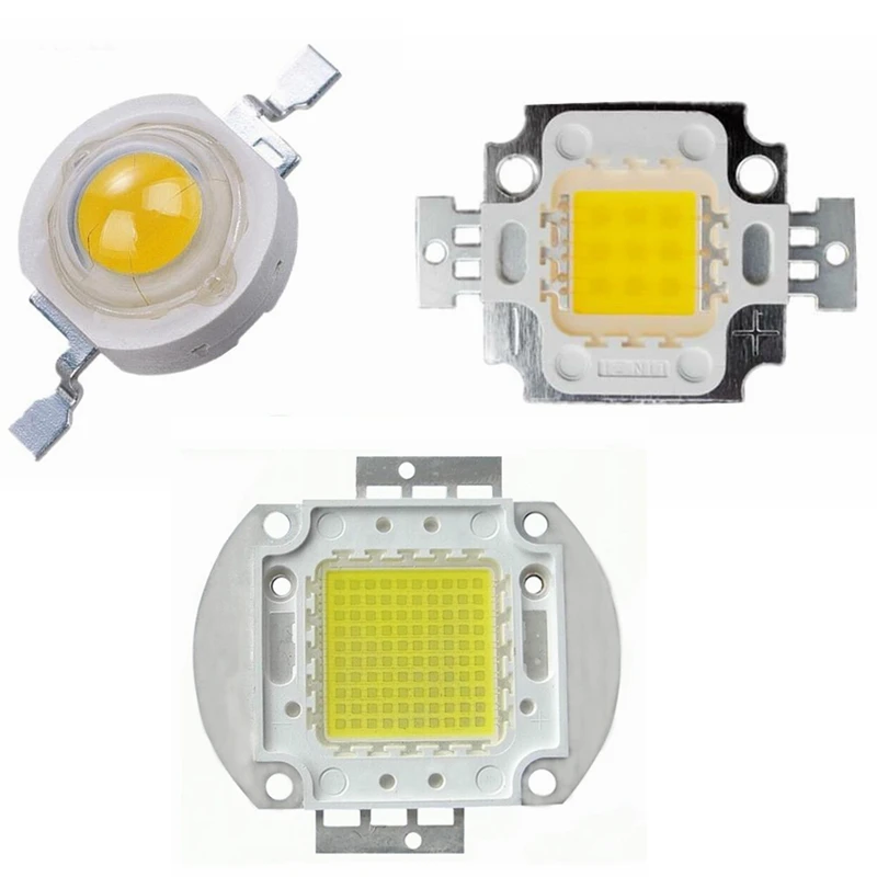 Lámpara LED de alta potencia, luz blanca fría/fría 10000K/20000K/30000K 1W 3W 5W 10W 20W 30W 50W 100W, chip Epistar COB integrado
