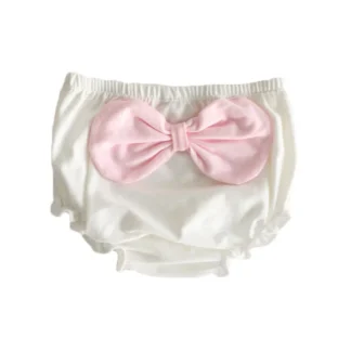 Pantalones cortos de algodón con lazo grande para niña, bombachos con volantes, cubierta de pañal para bebé recién nacido, ropa de verano