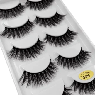 SHIDISHANGPIN 5 pares de pestañas postizas pestañas gruesas de visón pestañas de visón 3d pestañas postizas naturales extensión de pestañas cilios maquiagem