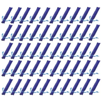 Bolsa de terciopelo azul de 50 piezas para bolígrafos, funda para bolígrafos, bolsa para lápices