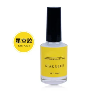 Pegamento para lámina de uñas, pegatina de transferencia de cielo estrellado y estrella, sin necesidad de curado, lámpara UV, esmalte de uñas en Gel, herramientas de manicura, 15ml