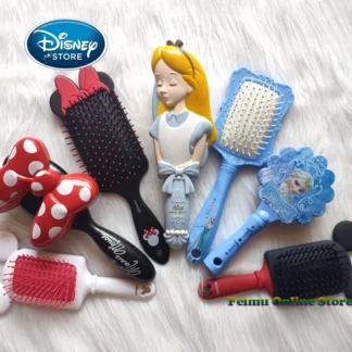 Disney Frozen-peine 3D de Mickey y Minnie para niña, cojín de aire antiestático, cepillos para el cuidado del cabello, maquillaje de vestir, regalos de juguete