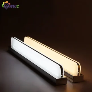 La más nueva luz de maquillaje para baño, luz LED para espejo, luz para gabinete de baño, luz de tocador de maquillaje, lámpara de espejo cromada en blanco y negro para pared