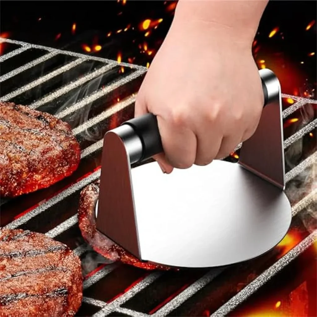 Prensa de hamburguesas Smash, herramienta Smasher de hamburguesas para plancha, prensa de hamburguesas de jamón de acero inoxidable, prensa de parrilla para Smashburger TQ