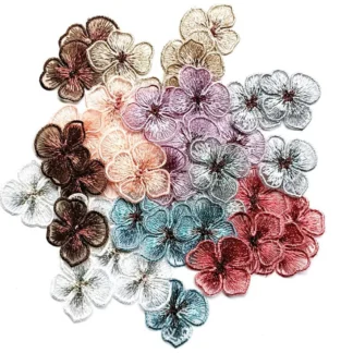 Parches de flores bordadas para ropa, parche Floral hecho a mano, parches para planchar para ropa, bolsa, tela, suministros de costura de ropa DIY