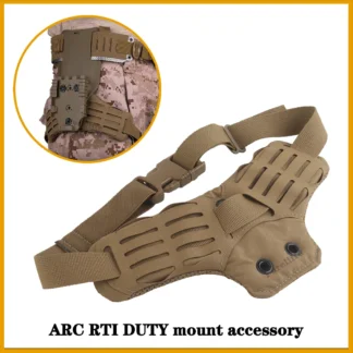 ARC RTI correa de muslo de montaje de servicio, plataforma de pierna, funda de base, ayuda segura, liberación rápida, hebilla QLS, MOLLE, cinturón táctico de caza