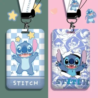 Portatarjetas con insignia de identificación de punto de dibujos animados, cordón de Disney, funda para tarjetas de puerta para niña, correa para el cuello, tarjetero para niño, accesorios para credenciales