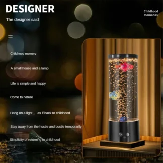 Mini lámpara de peces de burbujas RGB, luz de tanque de acuario