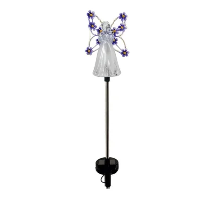 AA81-luces solares de Ángel a prueba de agua, luces de paisaje de hadas de Ángel para exteriores, luces LED solares transparentes con enchufe de tierra, decoración