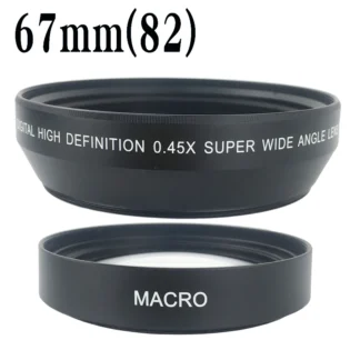 Filtros de cámara de 67mm, convertidor de lente gran angular de 0.45x, adaptador de Resolución de lujo, lentes digitales para cámara Canon Nikkon DSLR