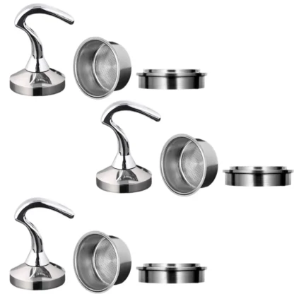 Prensa de café de acero inoxidable de 3 piezas, accesorio para máquina de café expreso para el hogar, cafetería, Bar, cocina