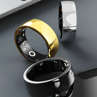 2025 Nuevo anillo inteligente R09 para hombres y mujeres: rastreador de salud impermeable con sensor de temperatura de la piel, análisis del sueño para iOS Android