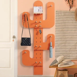Perchero Para ropa con bolsa, Perchero Para Ropa con diseño de Cactus que ahorra espacio, Perchero de lujo Para Ropa, muebles de pasillo