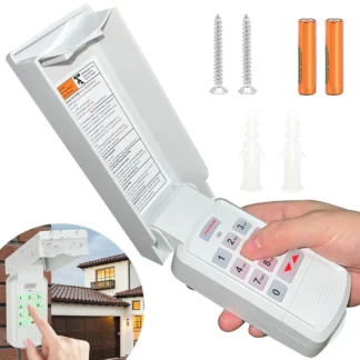 Teclado inalámbrico para abridor de puerta de garaje 22 en 1, Compatible con todos los abridores de puertas de garaje con interruptor Genie/Overhead/Intellicode/DIP