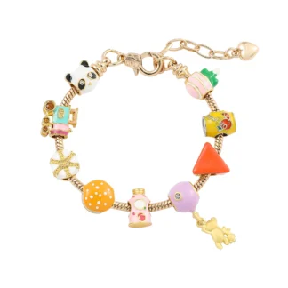 Pulsera Diy de dibujos animados divertidos para mujer, accesorios de mano, creatividad, comida rápida, hamburguesa, sándwich, abalorios, pulsera, Y2K