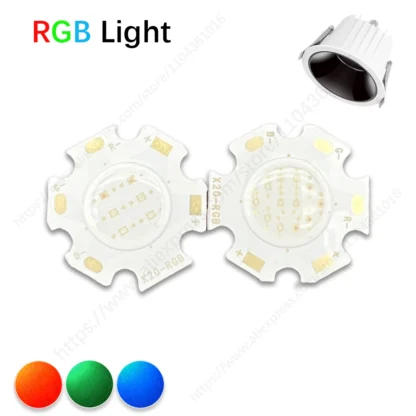 10 Uds. Chip LED COB 3W 6W 9W 12W RGB luz roja azul luz verde tablero de estrella para bombilla DIY luz de pista Downlight DIY