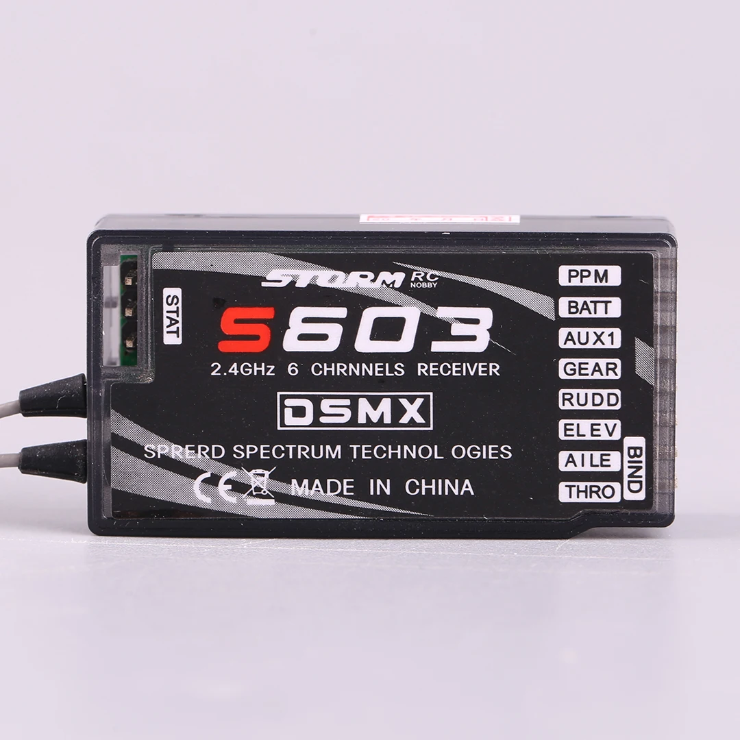 Receptor S603 6CH 2,4G COMPATIBLE CON DX6i JR DX7 PPM Quadcopter para helicópteros cuatriciclómetros RC avión DSMX