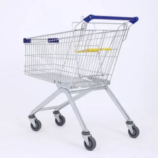 Venta directa de fábrica, tienda minorista, carrito de supermercado de estilo europeo, carrito de compras, carrito de comestibles