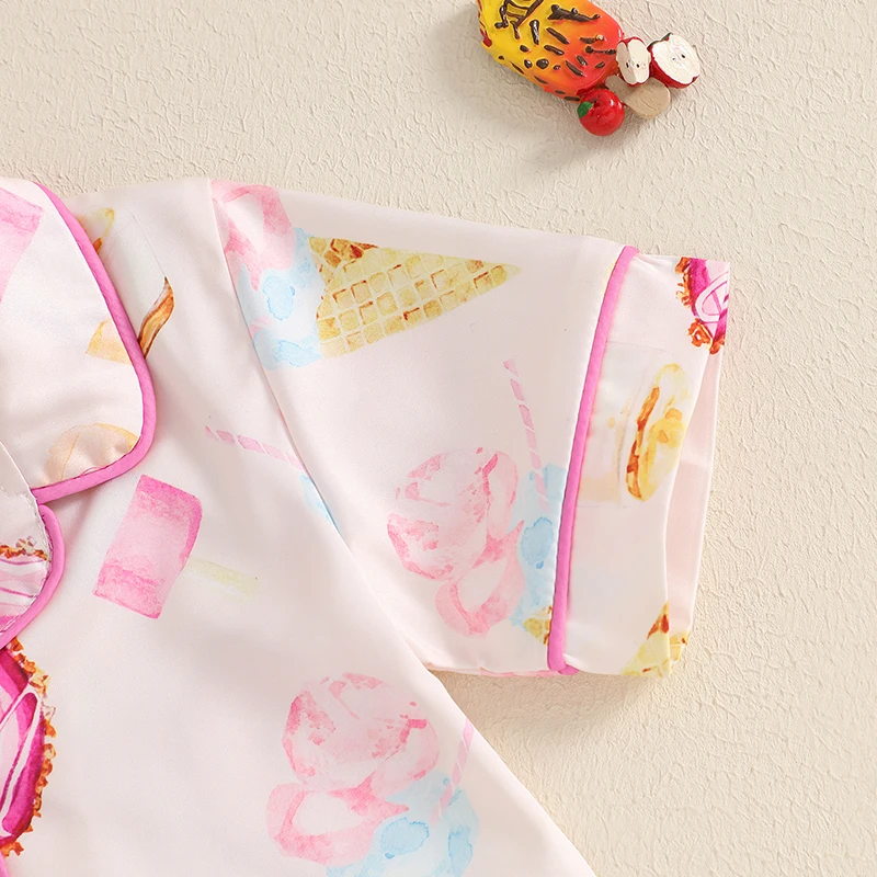 Conjuntos de pijama para niños, 2 uds., manga larga, solapa, botones, dinosaurio, Robot, nave espacial, camión, estampado, camisa, pantalones cortos, ropa de dormir