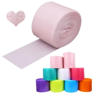 Envoltura de burbujas en forma de corazón gruesa, 0,2x6M, embalaje a prueba de golpes, papel de burbuja, rollo de espuma, vidrio frágil